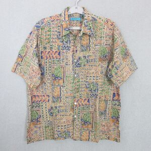 Tori Richard Hawaiian Shirt Mens L Aloha Button Up 100% Cotton Floral Multicolor